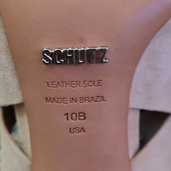 Beige/Nude Schutz 'Lenna' Lace up Strappy Heel - Picture 7 of 11